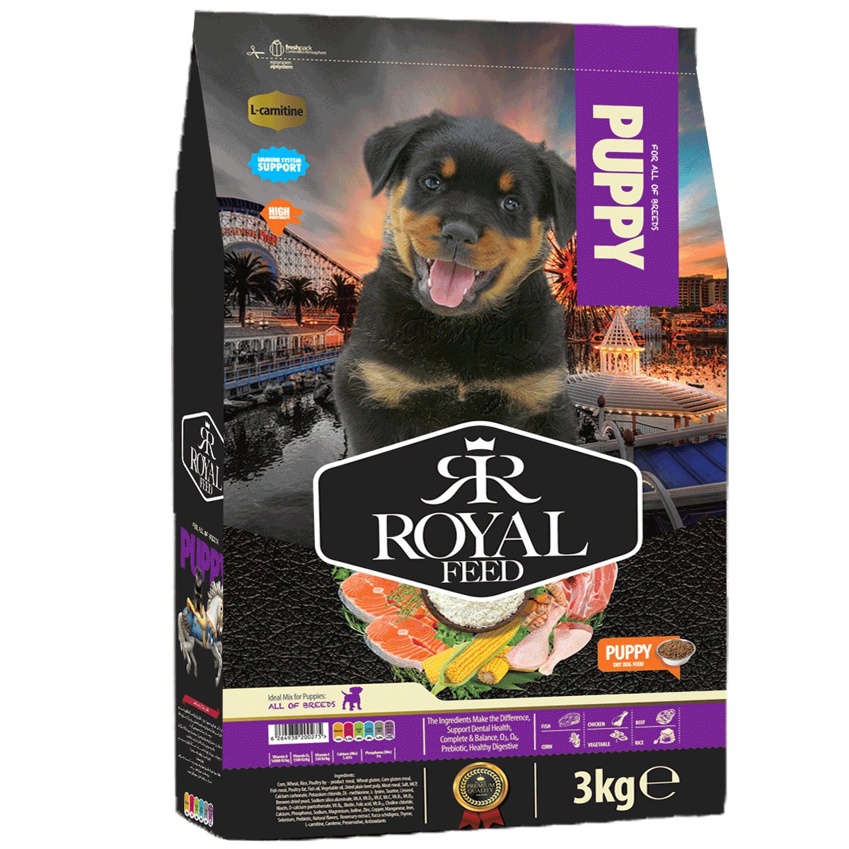 غذای خشک سگ پاپی 3 کیلویی رویال ایرانی