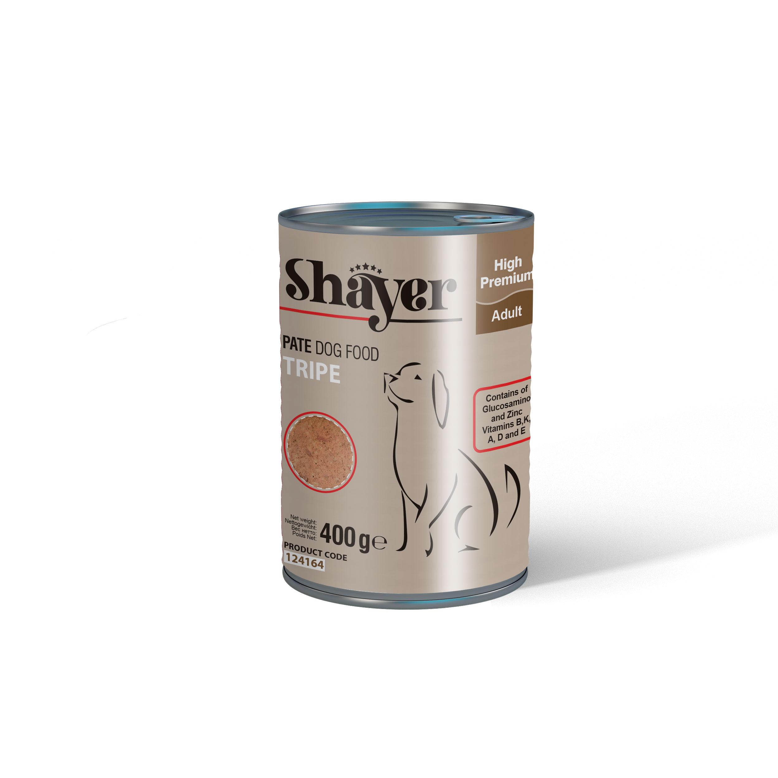 کنسرو مخصوص سگ پته سیرابی 400 گرمی شایر