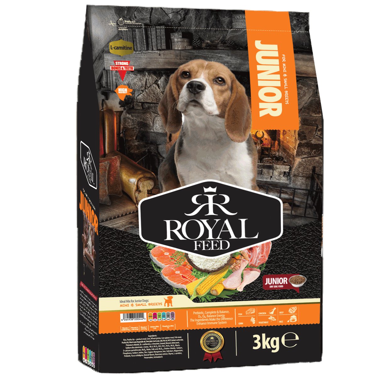 غذای خشک سگ جونیور نژادکوچک 3 کیلویی رویال ایرانی